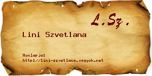 Lini Szvetlana névjegykártya